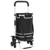 vidaXL Kolica za kupovinu Crna 47 x 39 x 100,5 cm Oxford tkanina
