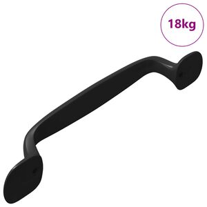 vidaXL Dr&scaron;ka za namje&scaron;taj 250 kom. Crna 130 x 19,4 x 22,3 mm Aluminij