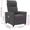 vidaXL Električni masažni naslonjač tamnosivi od tkanine