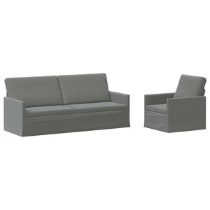 vidaXL Set sofe 2 pcs Tamnosiva Bar&scaron;un
