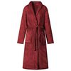 vidaXL Bade mantil bez kapuljače Bordeaux Crvena xxl Flanel
