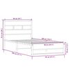 vidaXL Metalni okvir kreveta bez madraca boja hrasta sonome 90x190 cm