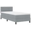 vidaXL Krevet s opruga kutije Svjetlosiva 90 x 200 cm tkanina