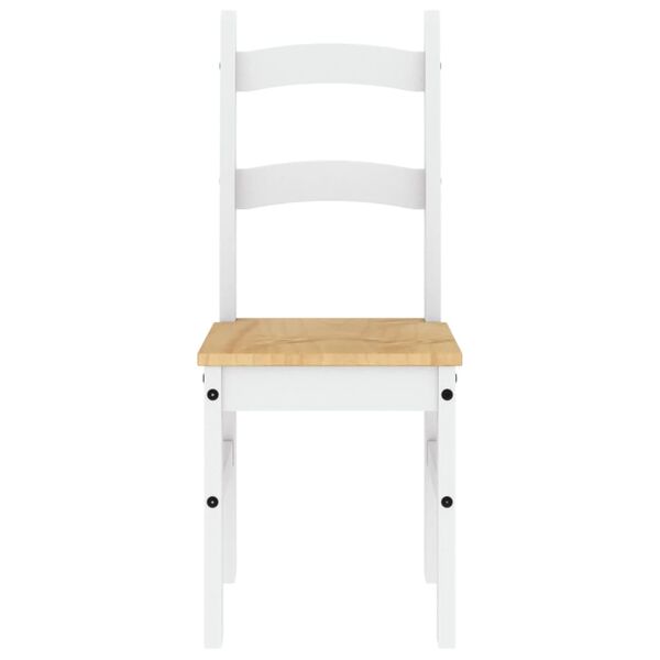 vidaXL Blagovaonske stolice 2 kom bijeli 40x46x99 cm masivne borovine