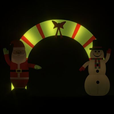 vidaXL Božićni luk na napuhavanje s LED svjetlima 270 cm
