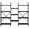 vidaXL Police za knjige crne 160x28,5x136,5 cm konstruirano drvo