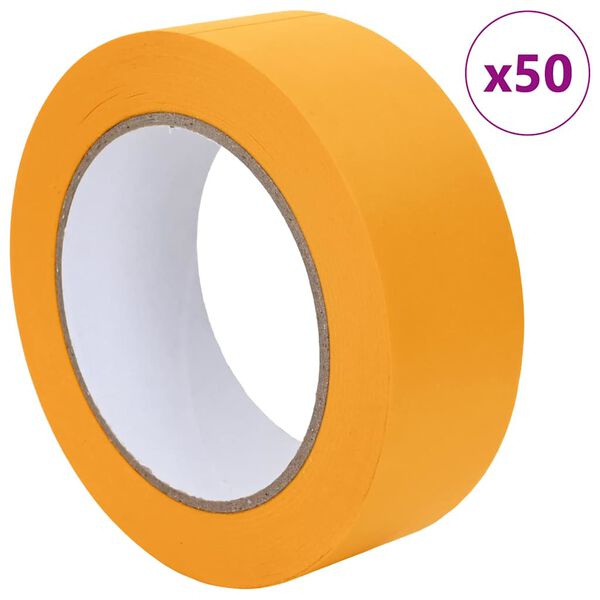 vidaXL Trake za maskiranje slikara 50 pcs Žuta 38mm x 50m Papir