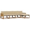 vidaXL Set vanjskih sofa 5 kom. Prirodna i bež