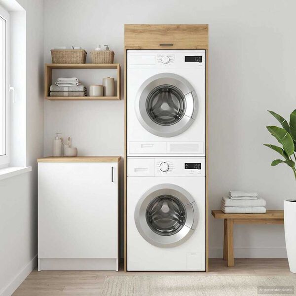 vidaXL Ormar za perilicu rublja Umjetnički hrast 67,5 x 68 x 200 cm