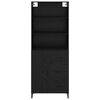 vidaXL Highboard Crni hrast 69,5 x 34 x 180 cm Konstruirano drvo