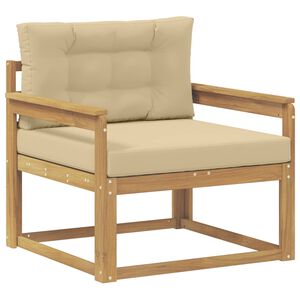 vidaXL Srednja sofa za van Poliester Bijela