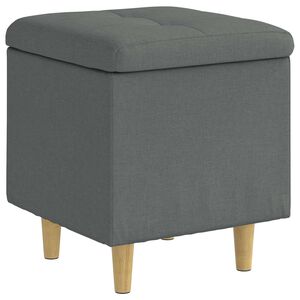 vidaXL Otoman s pohranom Tamno siva 40 x 40 x 45 cm tkanina