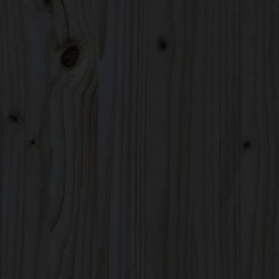 vidaXL Noćni ormarići 2 kom Crno 60x34x51 cm od masivne borovine