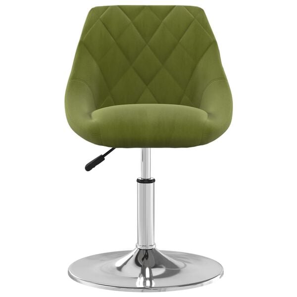 vidaXL Okretne blagovaonske stolice 2 kom svjetlozelene bar&scaron;unaste
