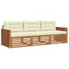 vidaXL Set vanjskih sofa s jastukom 3 pcs Prirodna i krem