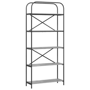 vidaXL Polica Siva Sonoma 80 x 30 x 183 cm Konstruirano drvo