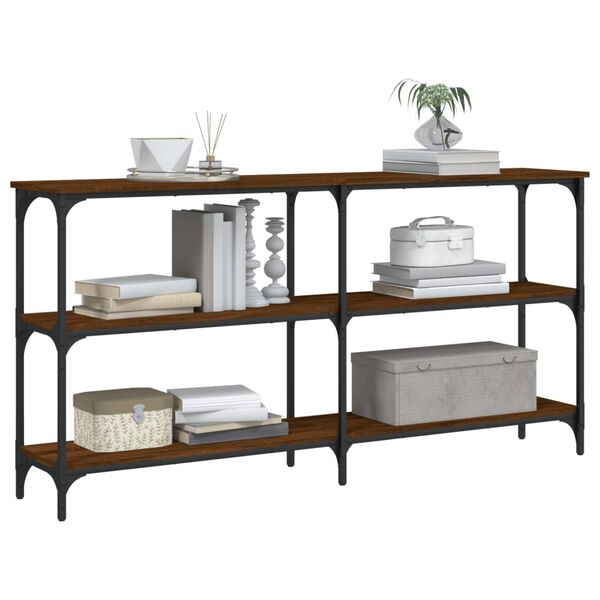 vidaXL Konzolni stol boja smeđeg hrasta 150x29x75 cm konstruirano drvo