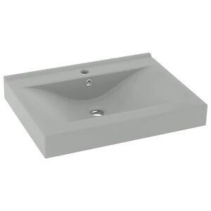 vidaXL Luksuzni umivaonik mat svjetlosivi 60 x 46 cm keramički
