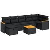 vidaXL 8-dijelni set vrtnih sofa od poliratana s jastucima crni