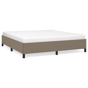 vidaXL Okvir za krevet bez madraca smeđesivi 160x200 cm od tkanine