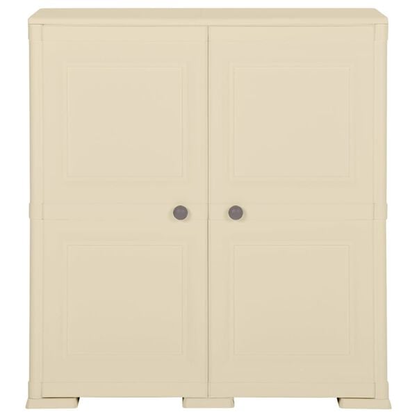 vidaXL Plastični ormarić 79 x 43 x 85,5 cm izgled drva angora bijeli