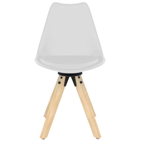 vidaXL Okretne blagovaonske stolice 6 kom bijele PP