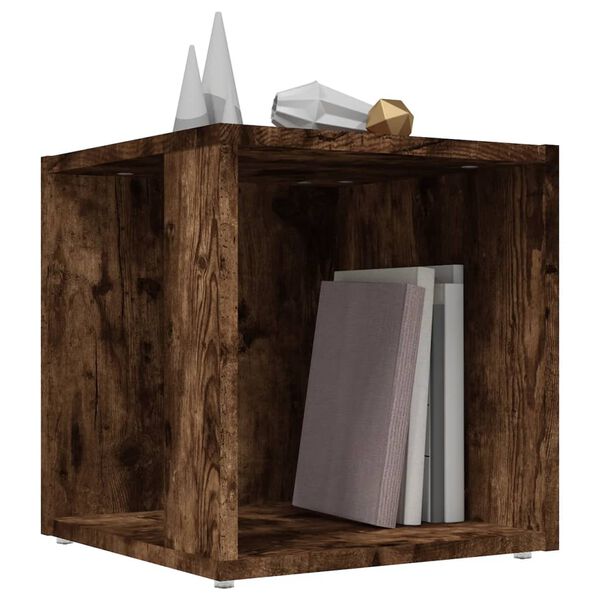 vidaXL Bočni stolić dimljeni hrast 33 x 33 x 34,5 cm konstruirano drvo