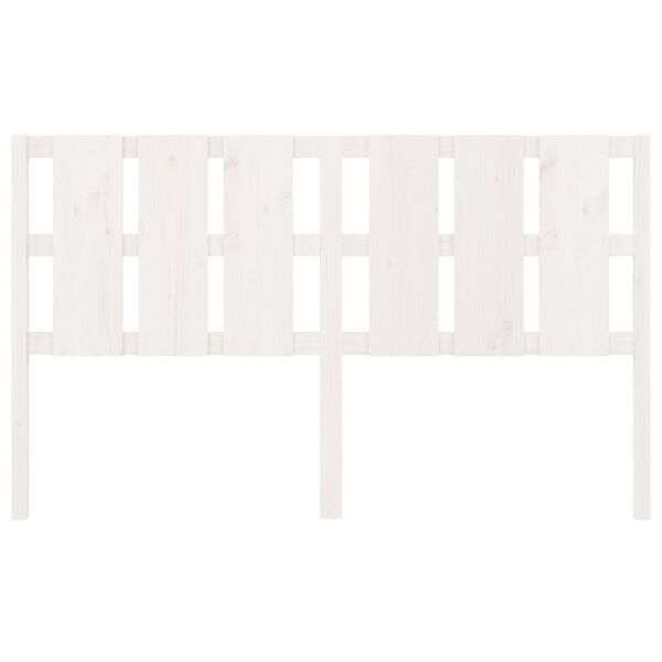 vidaXL Uzglavlje za krevet bijelo 165,5x4x100 cm od masivne borovine