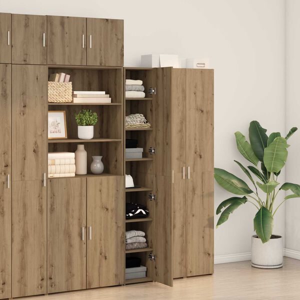 vidaXL Highboard 2 pcs Umjetnički hrast 30 x 42,5 x 185 cm