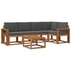 vidaXL Set vanjskih sofa 6 kom. Prirodna i antracit