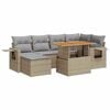 vidaXL 7-dijelni set vrtnih sofa od poliratana s jastucima bež