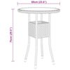 vidaXL 3-dijelni vrtni bistro set od poliratana sivi