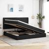 vidaXL Krevet s madracem i skladi&scaron;tem Crna 200 x 200 cm Poliester