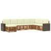 vidaXL Set vanjskih sofa 8 kom. Prirodna i krem