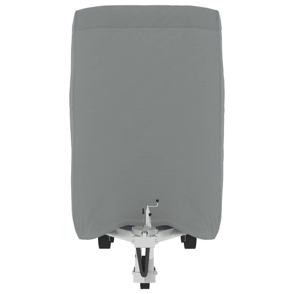 vidaXL Navlaka za prikolicu za konje siva 376x168x240 cm