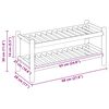 vidaXL Polica za cipele s policom Prirodna 68 x 28 x 30 cm Bambus