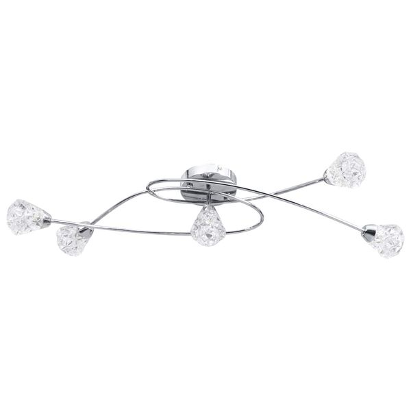 vidaXL Stropna svjetiljka sa staklenim sjenilima za 5 žarulja G9