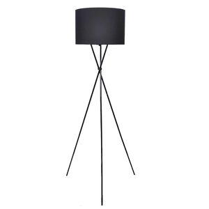vidaXL Podna Svjetiljka s Postoljem Crna 139 cm