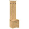vidaXL Ormar za hodnik BODO Medeno smeđa 50 x 40 x 156,7 cm