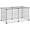 vidaXL Kavez za kućne ljubimce s 8 panela crni 35 x 35 cm čelični