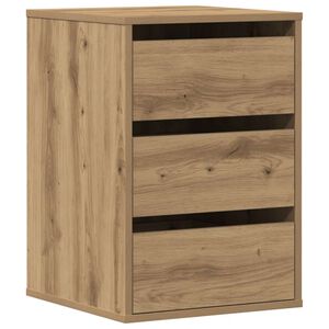 vidaXL Kutna komoda s ladicama boja artisian hrast 40x41x58 cm drveni