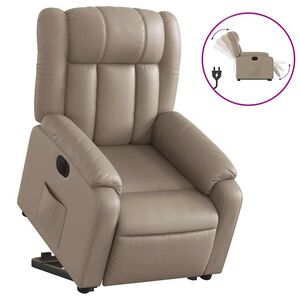 vidaXL Električni naslonjač na podizanje umjetna koža boja cappuccina