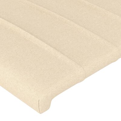 vidaXL Okvir za krevet s uzglavljem krem 100x200 cm od tkanine