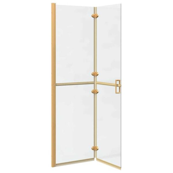 vidaXL Walk-In zid za tuširanje Zlatno 90 x 6.5 x 190 cm