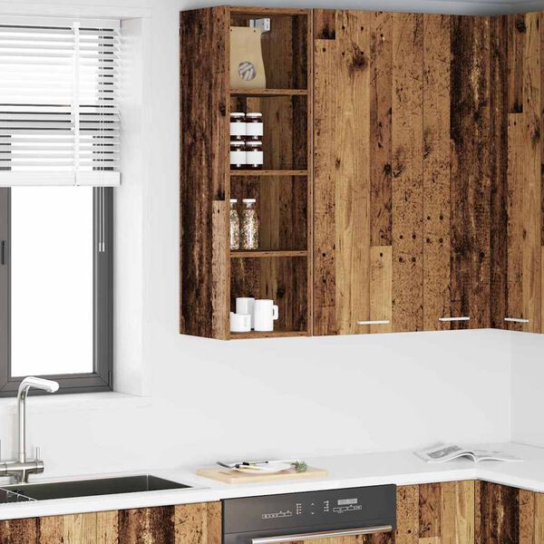 vidaXL Viseći ormarić Staro drvo 30 x 29,5 x 100 cm Konstruirano drvo