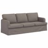 vidaXL Sofa 2 pcs Sivo-smeđa 144 x 80 x 85 cm tkanina
