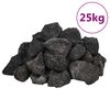 vidaXL Vulkansko kamenje 25 kg crno 3-5 cm