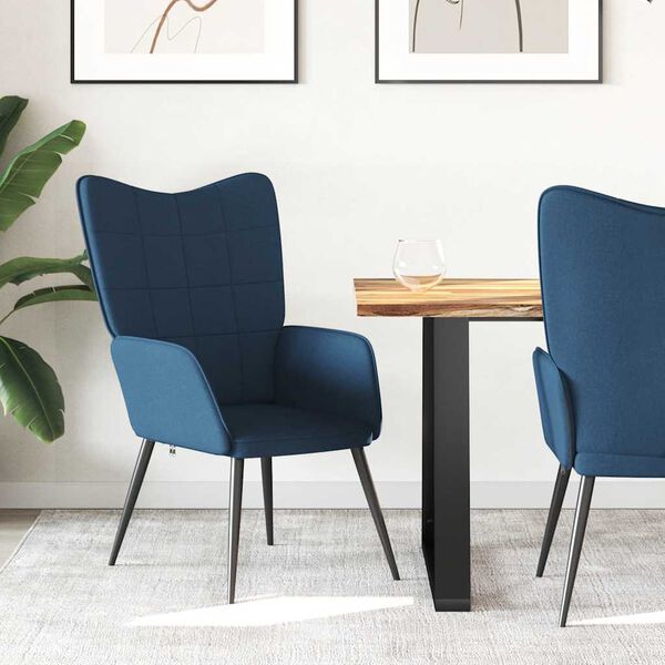 vidaXL Stolica za opu&scaron;tanje plava od tkanine