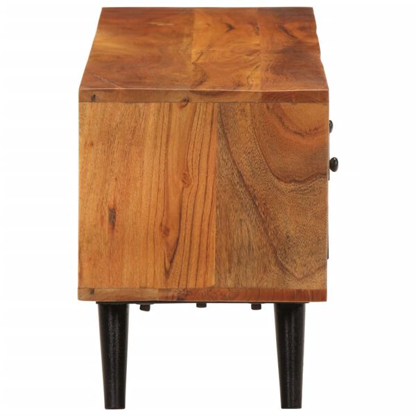 vidaXL TV ormarić s vratima 112x30x40 cm od bagremovog drva i metala