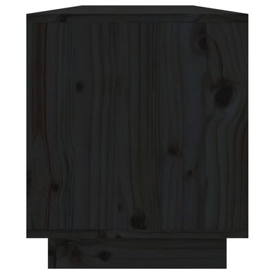 vidaXL TV ormarić crni 110,5 x 34 x 40 cm od masivne borovine